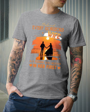 Load image into Gallery viewer, Behind Every Gorgeous Wife Is A Husband Who Believes In Her First Trending Guys Tee