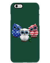 Load image into Gallery viewer, Lovely Phone Case Three Owl With US Flag Gift For Owl Lovers Phone case