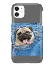 Load image into Gallery viewer, baby Pug In Denim Pocket Gift For Dog Lovers Phone case