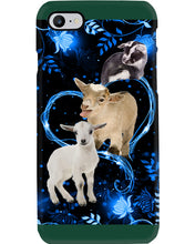 Load image into Gallery viewer, Lovely Phone Case Twinkling Blue Heart Gift For Goat Lovers Phone case
