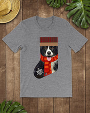 Load image into Gallery viewer, Santa Border Collie In Stock Gift For Dog Lovers Guys Tee