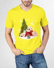 Load image into Gallery viewer, Funny Golden Retrievers Sleep In Red Boots Gift For Dog Lovers Guys V-Neck