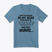 Load image into Gallery viewer, 9 Of 10 Voices In My Head Tell Me I'm Crazy One Just Hums Guys V-Neck
