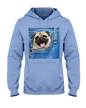 Load image into Gallery viewer, baby Pug In Denim Pocket Gift For Dog Lovers Hoodie