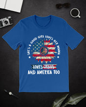 Load image into Gallery viewer, Good Girl Loves Her Mama Loves Jesus and America Too Design Guys Tee