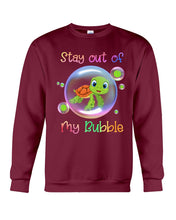 Load image into Gallery viewer, Vintage Funny Stay Out Of My Bubble Gift For Turtle Lovers Sweatshirt