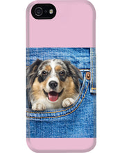 Load image into Gallery viewer, Australian Shepherd In Denim Pocket Gift For Dog Lovers Phone case