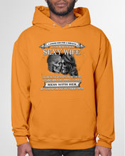 Load image into Gallery viewer, Shes Stubborn Messy And A Brat At Times Black Gift For Husband Hoodie