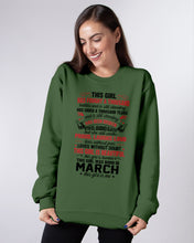 Load image into Gallery viewer, This Girl Has Fought A Thousand This Girl Was Born In March Sweatshirt