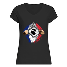 Load image into Gallery viewer, Corse Super Hero Flag Patriot Gift For Men Ladies V-Neck