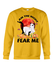 Load image into Gallery viewer, I Am The Night Fear Me Ghost Cat Gift For Cat Lovers Sweatshirt
