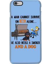 Load image into Gallery viewer, A Man Loves Beer And Dachshund Gift For Dog Lovers Phone case