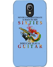 Load image into Gallery viewer, Never Underestimate A 60 Year Old Man Can Play A Guitar Phone case