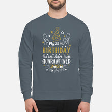 Load image into Gallery viewer, Vintage Funny My 45th Birthday The One Where I Was Quarantined Sweatshirt