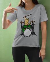 Load image into Gallery viewer, Cat Play Drum Funny Gift For Cat Lovers Ladies Tee