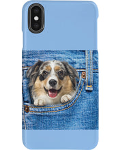 Load image into Gallery viewer, Australian Shepherd In Denim Pocket Gift For Dog Lovers Phone case