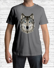 Load image into Gallery viewer, Wolf's Face Simple Unique Custom Design For Animal Lovers Guys Tee