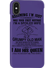 Load image into Gallery viewer, A Spoiled Wife Of An October Grumpy Old Man Birthday Meaningful Gift Phone case
