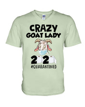 Load image into Gallery viewer, Crazy Goat Lady 2020 Quarantined Gift For Goat Lovers Guys V-Neck