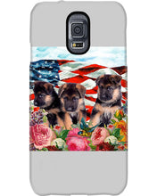 Load image into Gallery viewer, American Flag Sky Flower German Shepherd Gift For Dog Lovers Phone case