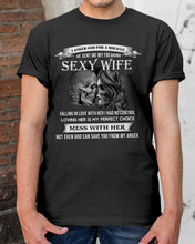 Load image into Gallery viewer, Shes Stubborn Messy And A Brat At Times Black Gift For Husband Guys Tee