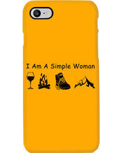 Load image into Gallery viewer, Simple Woman Loves Wine Camping Shoes And Climbing Phone case