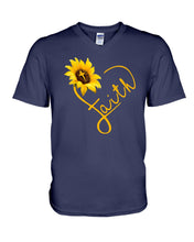Load image into Gallery viewer, Black Phone Case Sunflower Faith Gift For Christians Guys V-Neck