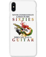 Load image into Gallery viewer, Never Underestimate A 60 Year Old Man Can Play A Guitar Phone case