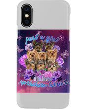 Load image into Gallery viewer, A Girl Loves Yorkshire Terrier Gift For Dog Lovers Phone case