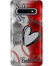 Load image into Gallery viewer, Baseball Peaceful Love Gift For Baseball Lovers Phone case