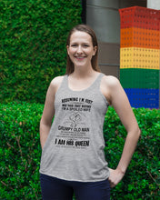 Load image into Gallery viewer, A Spoiled Wife Of An October Grumpy Old Man Birthday Meaningful Gift Ladies Flowy Tank