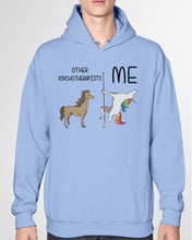 Load image into Gallery viewer, Funny Difference Between Me And Other Psychotherapists Unicorn And Horse Hoodie