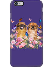 Load image into Gallery viewer, Pekingese With Peonies Gift For Dog Lovers Phone case