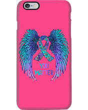 Load image into Gallery viewer, You Matter Ribbon Awareness With Angel Wings Phone case