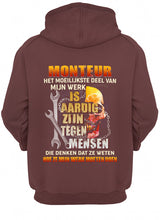 Load image into Gallery viewer, Het Moeilijkste Deel Van Mijn Werk Is Aardig Zijn Tegen Mensen Hoodie
