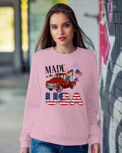 Load image into Gallery viewer, Horse Made In The America Red Car Gift For Horse Lovers Sweatshirt