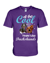 Load image into Gallery viewer, Al The Cool People Raise Dachshunds Funny Gift For Dachshund Lovers Guys V-Neck