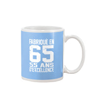 Load image into Gallery viewer, Fabrique En 66 55 Ans D’Excellence Custom Design Gift For Friends Mug