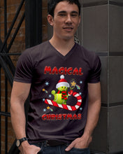 Load image into Gallery viewer, Tennis Players Magical Christmas Snowman Gift For Women Guys V-Neck