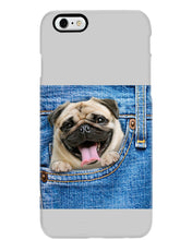 Load image into Gallery viewer, baby Pug In Denim Pocket Gift For Dog Lovers Phone case
