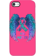 Load image into Gallery viewer, You Matter Ribbon Awareness With Angel Wings Phone case