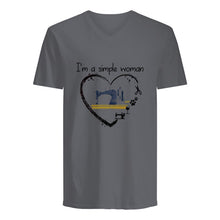 Load image into Gallery viewer, Sewing I'm A Simple Woman Gift For Women Guys V-Neck