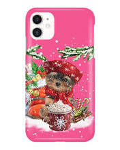 Load image into Gallery viewer, Yorkshire Terrier Loves Drinking Hot Latte Gift For Dog Lovers Phone case