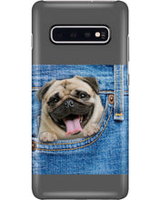 Load image into Gallery viewer, baby Pug In Denim Pocket Gift For Dog Lovers Phone case