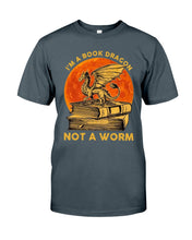 Load image into Gallery viewer, I'm A Book Dragon Not A Worm Gift For Dragon Lovers Guys Tee