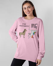 Load image into Gallery viewer, Funny Difference Between Me And Other Psychotherapists Unicorn And Horse Unisex Long Sleeve