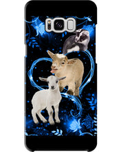 Load image into Gallery viewer, Lovely Phone Case Twinkling Blue Heart Gift For Goat Lovers Phone case