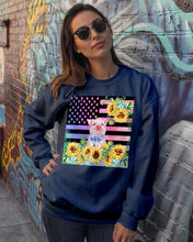 Load image into Gallery viewer, Pig America Flag Sunflower Special Custom Design Sweatshirt