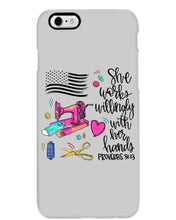 Load image into Gallery viewer, She Works Willingly With Her Hands Gift For Sew Lovers Phone case