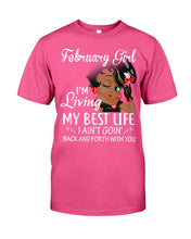 Load image into Gallery viewer, Betty Boop February Girl Living My Best Life Birthday Meaningful Gift Guys Tee